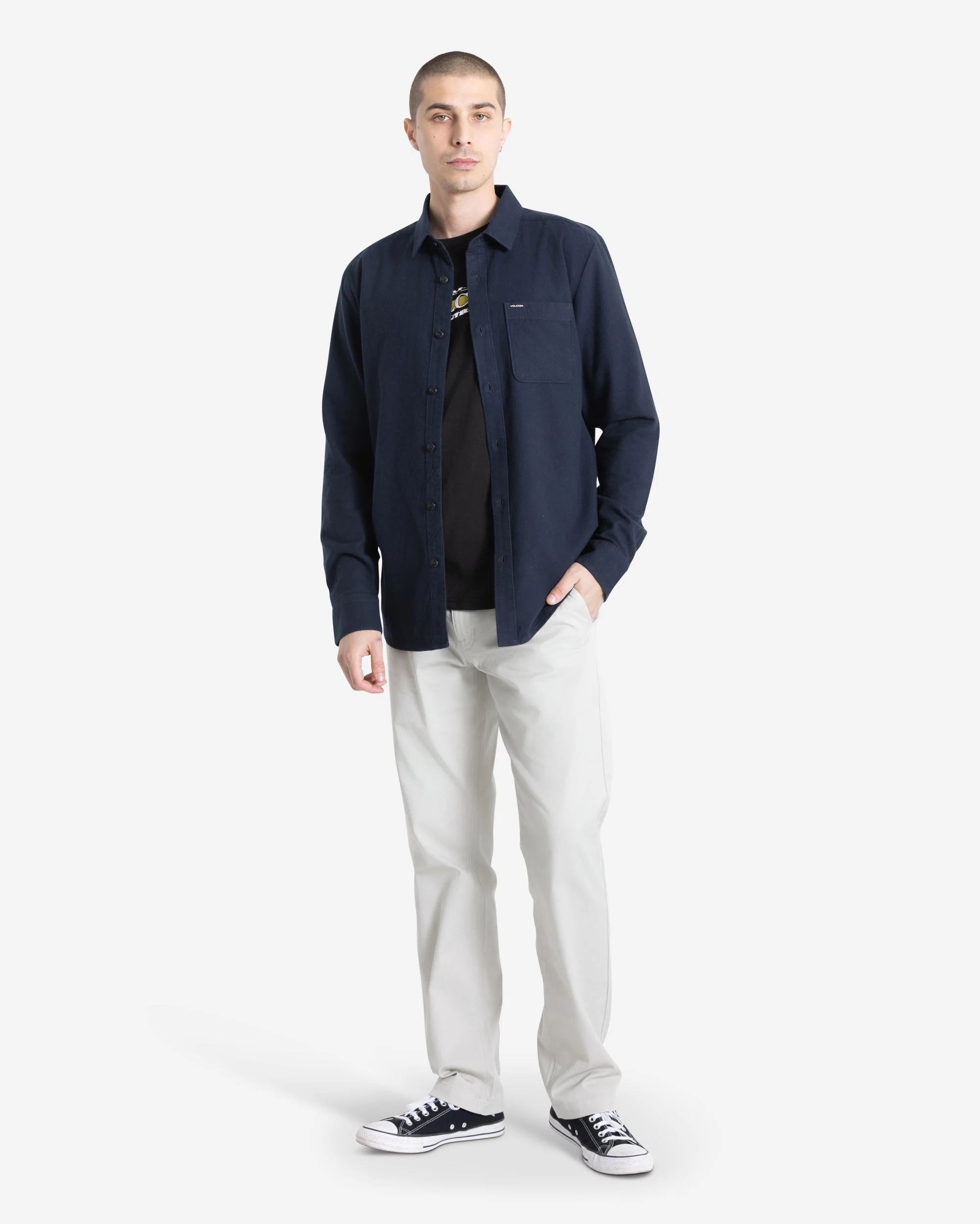 Men's Caden Solid Long Sleeve Shirt - Image 7