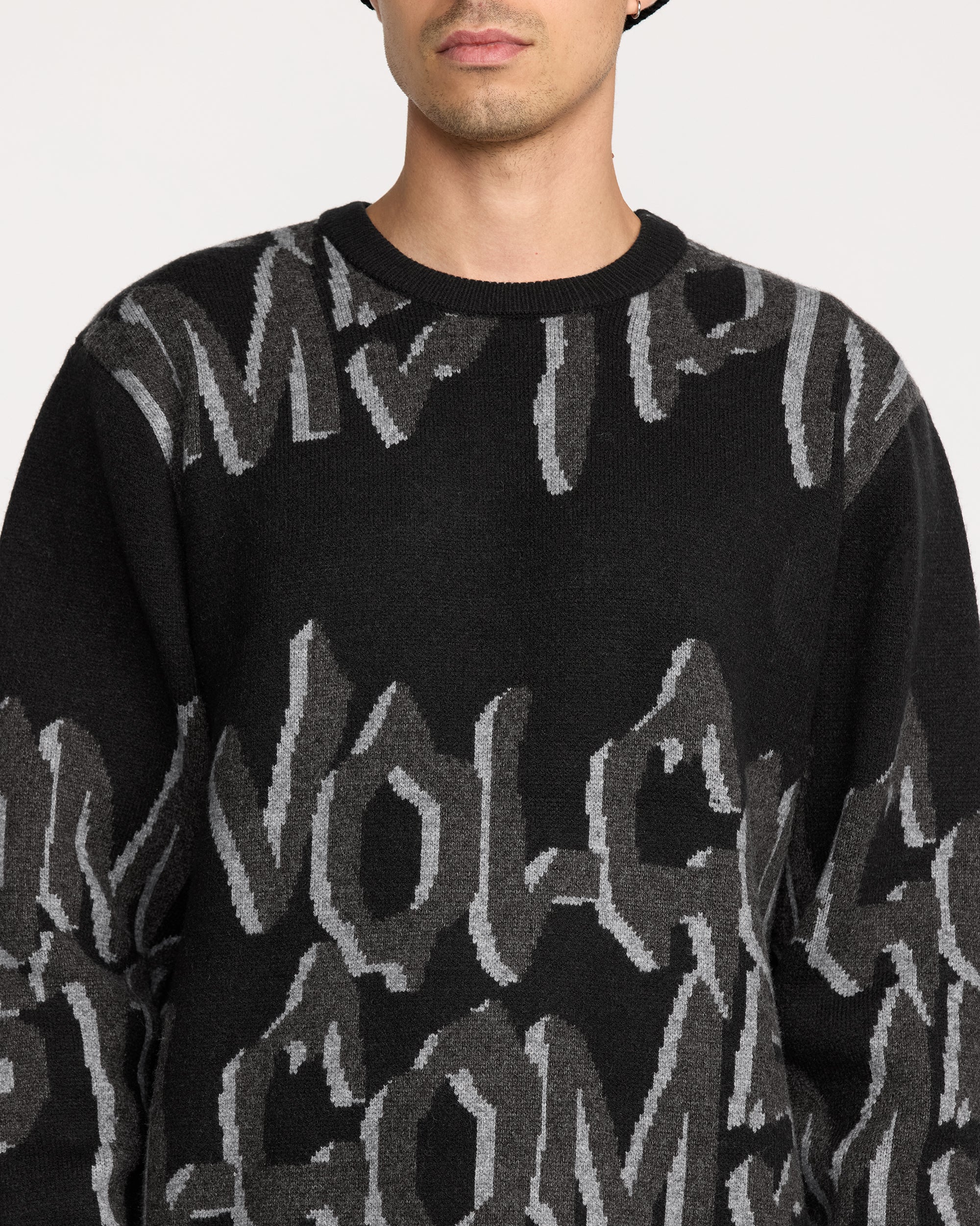 Men's Stone Jacquard Sweater - Image 3