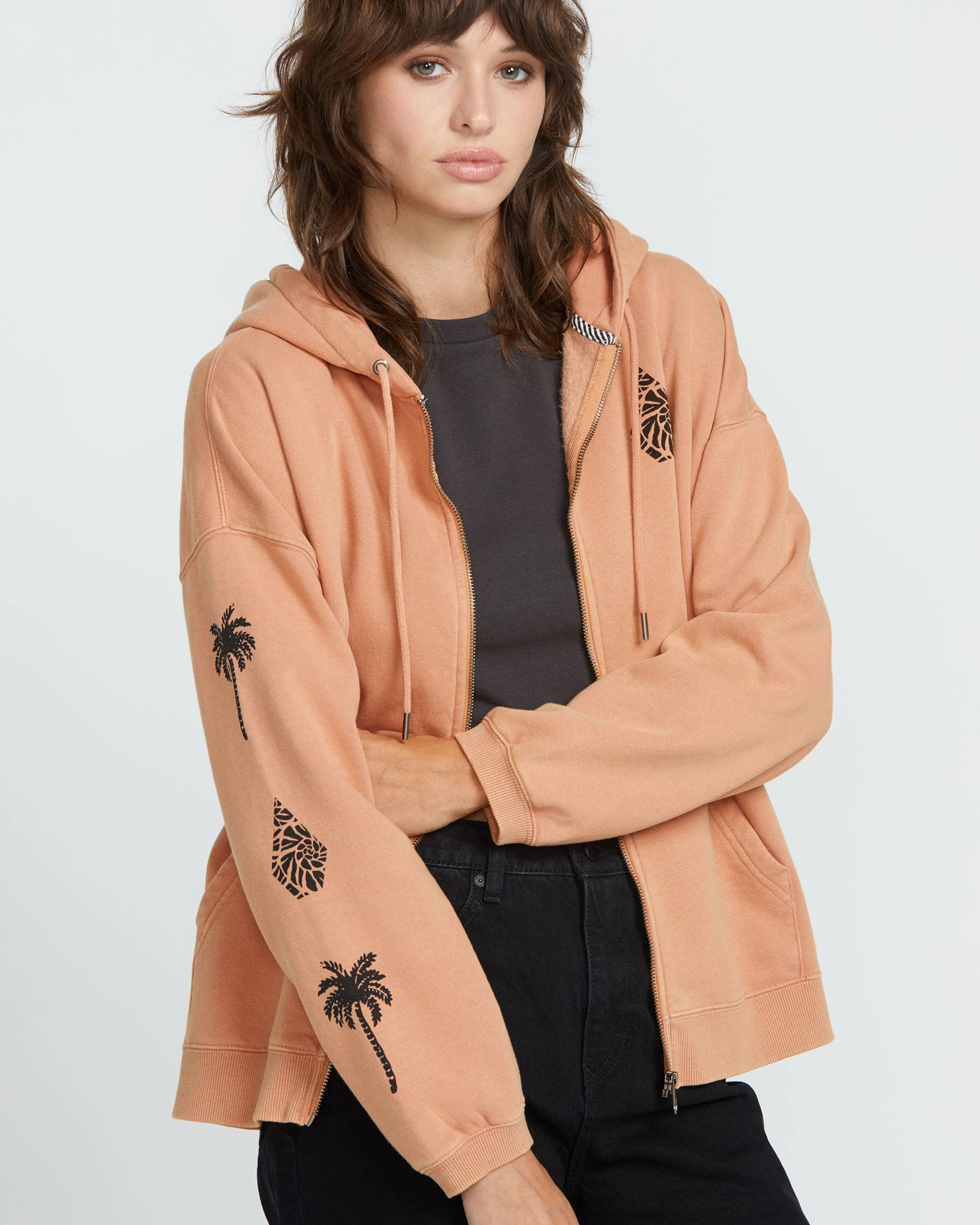 Women's Stone Art Up Zip Hoodie - Image 3
