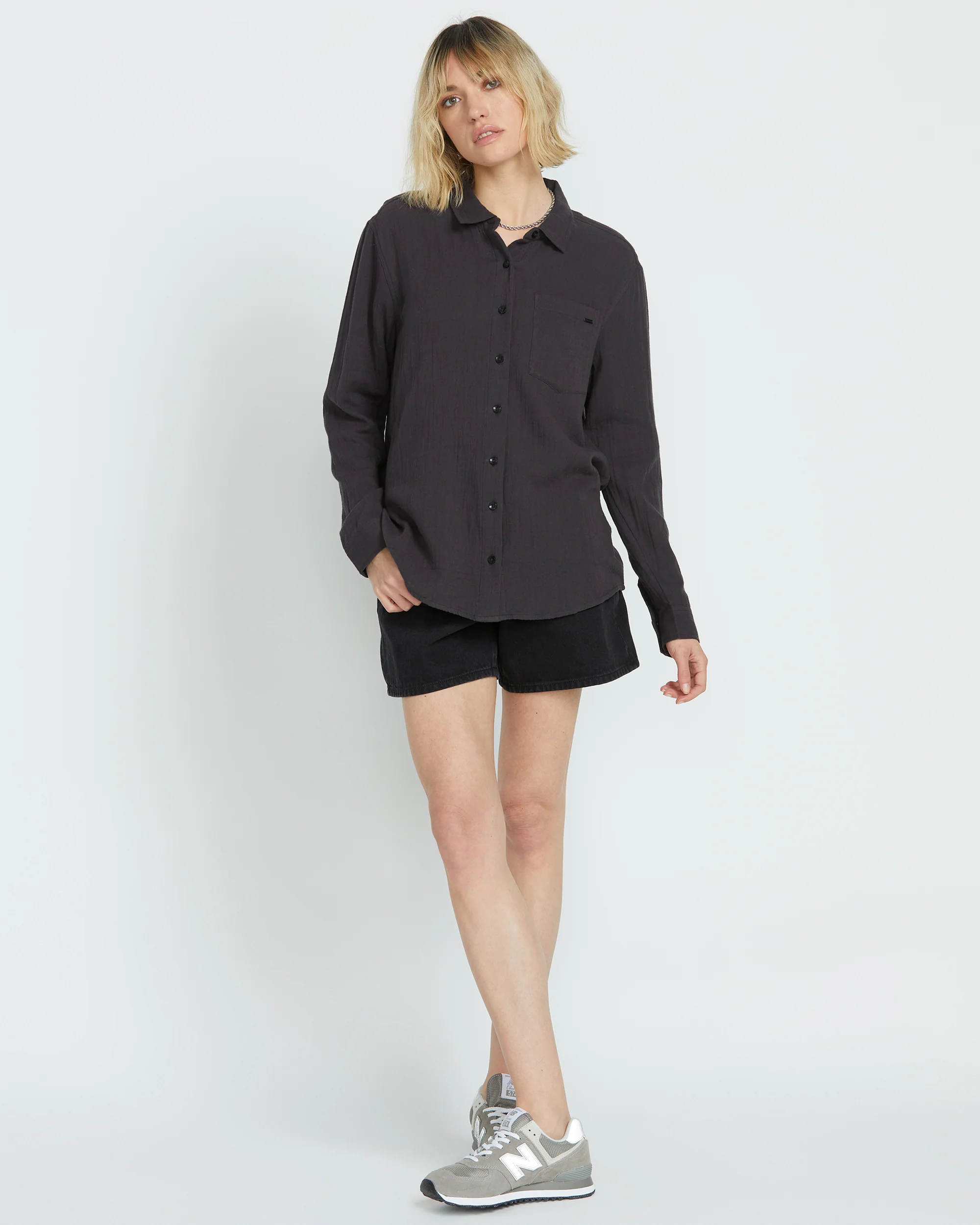 Women's Lil Button Up Long Sleeve Shirt - Image 4