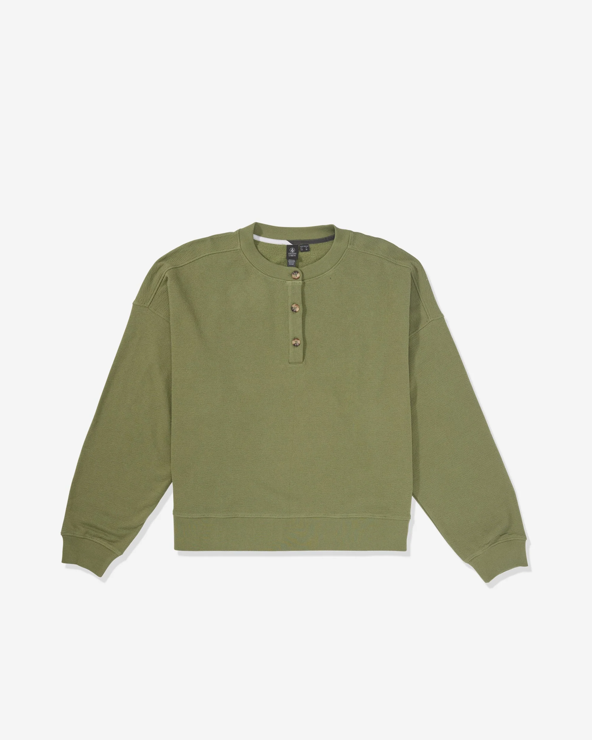Women's Lived In Fleece Henley - Image 3