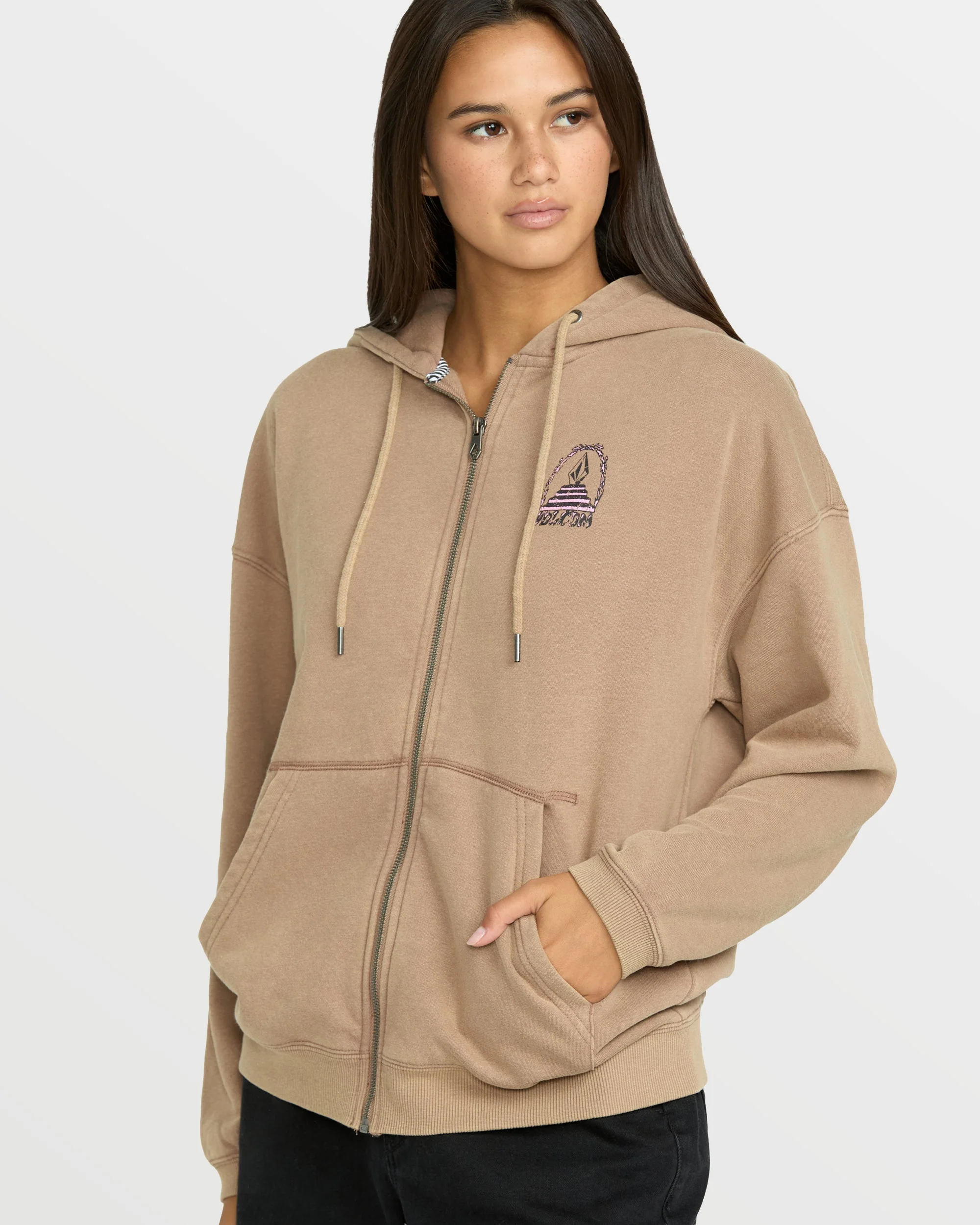 Women's Stone Art Up Zip Hoodie - Image 3