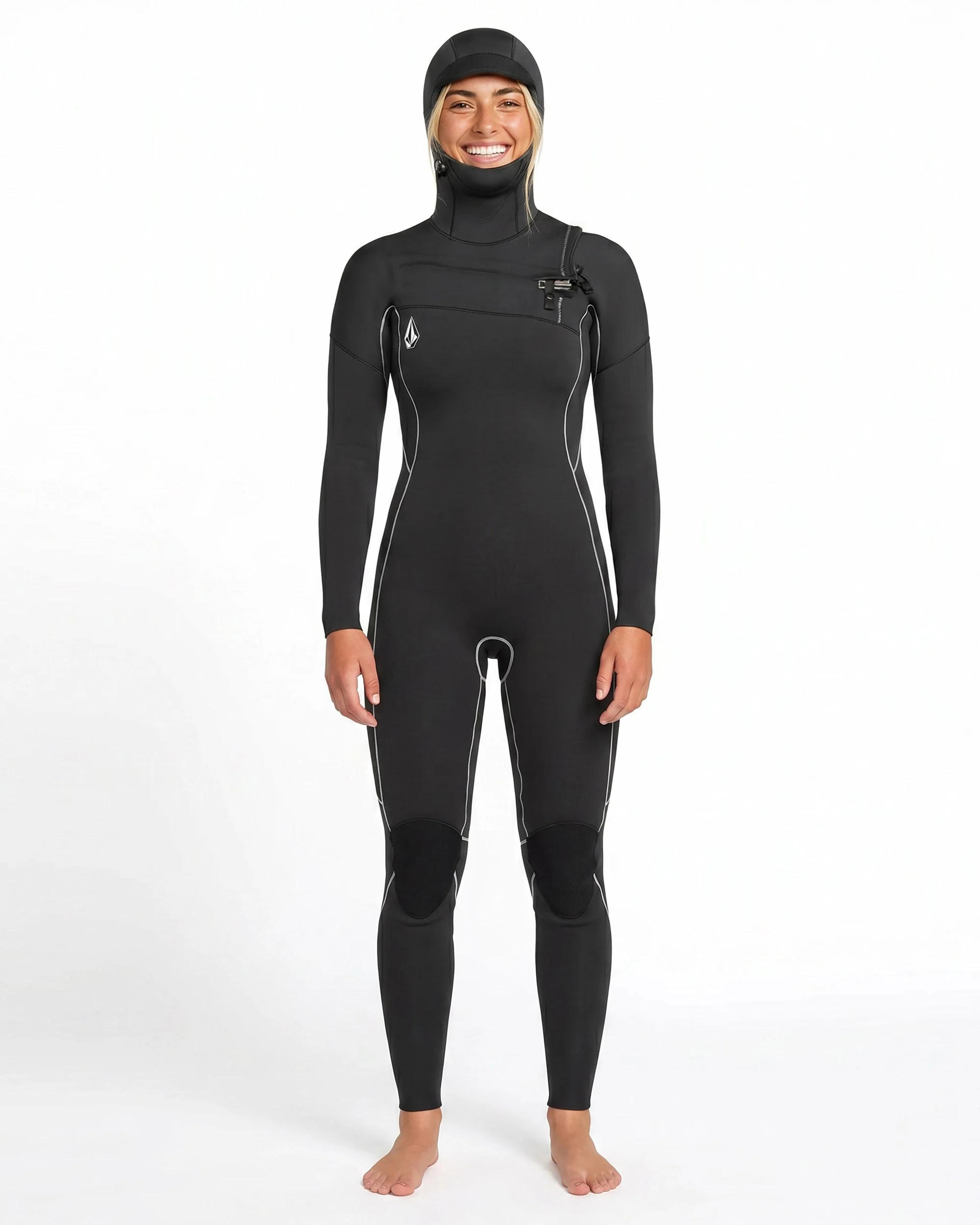 Women's 4/3MM Modulator Chest Zip Hooded Full Wetsuit